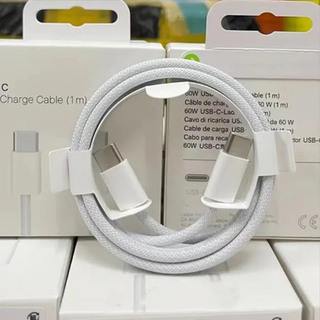 Premium Nylon Braided USB-C to USB-C Cable (1m) - Image 2
